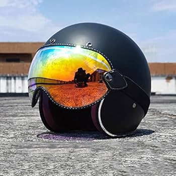 Amazon.co.jp: オートバイゴーグルレトロヘルメットゴーグル